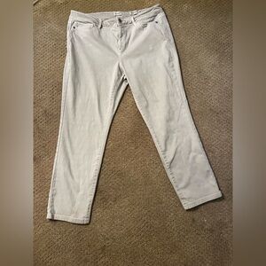 J. Jill Cream Slim Ankle Pants